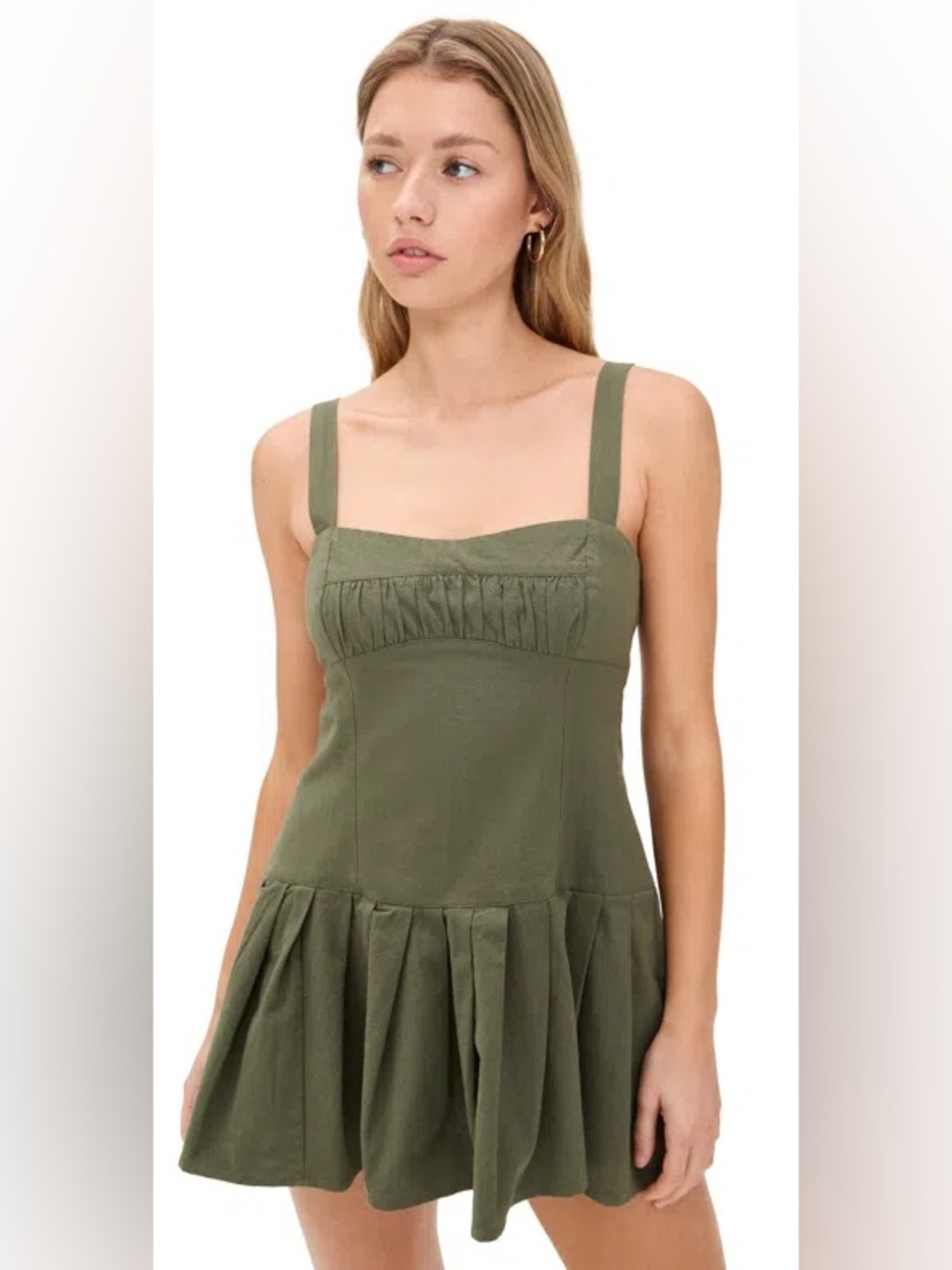 Free People Azasia Mini Dress Crystal Kelp